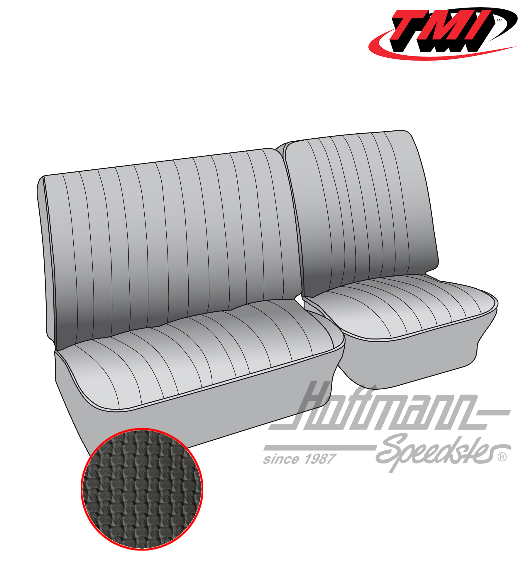 Coprisedile, panca anteriore, 62-67, nero | 43-2111-01 | 098-0604-10