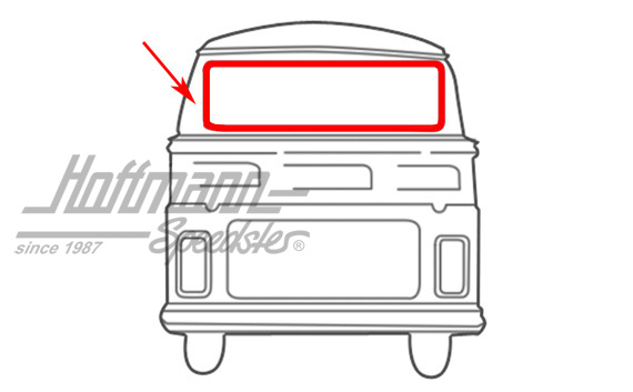 Guarnizione lunotto, Pick up, 67-79 | 261 845 521 B | 090-6105