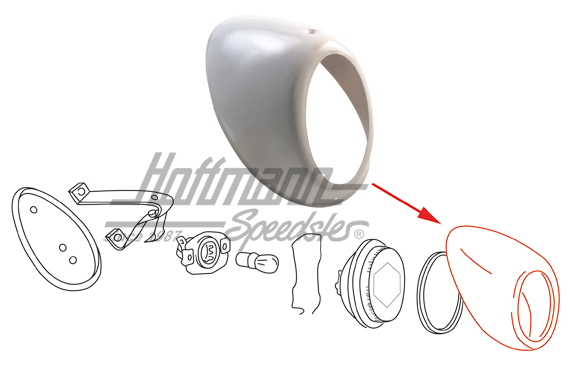 Alloggiamento luce posteriore, Ovali, sinistra | 111 945 215 | 020-4498-11