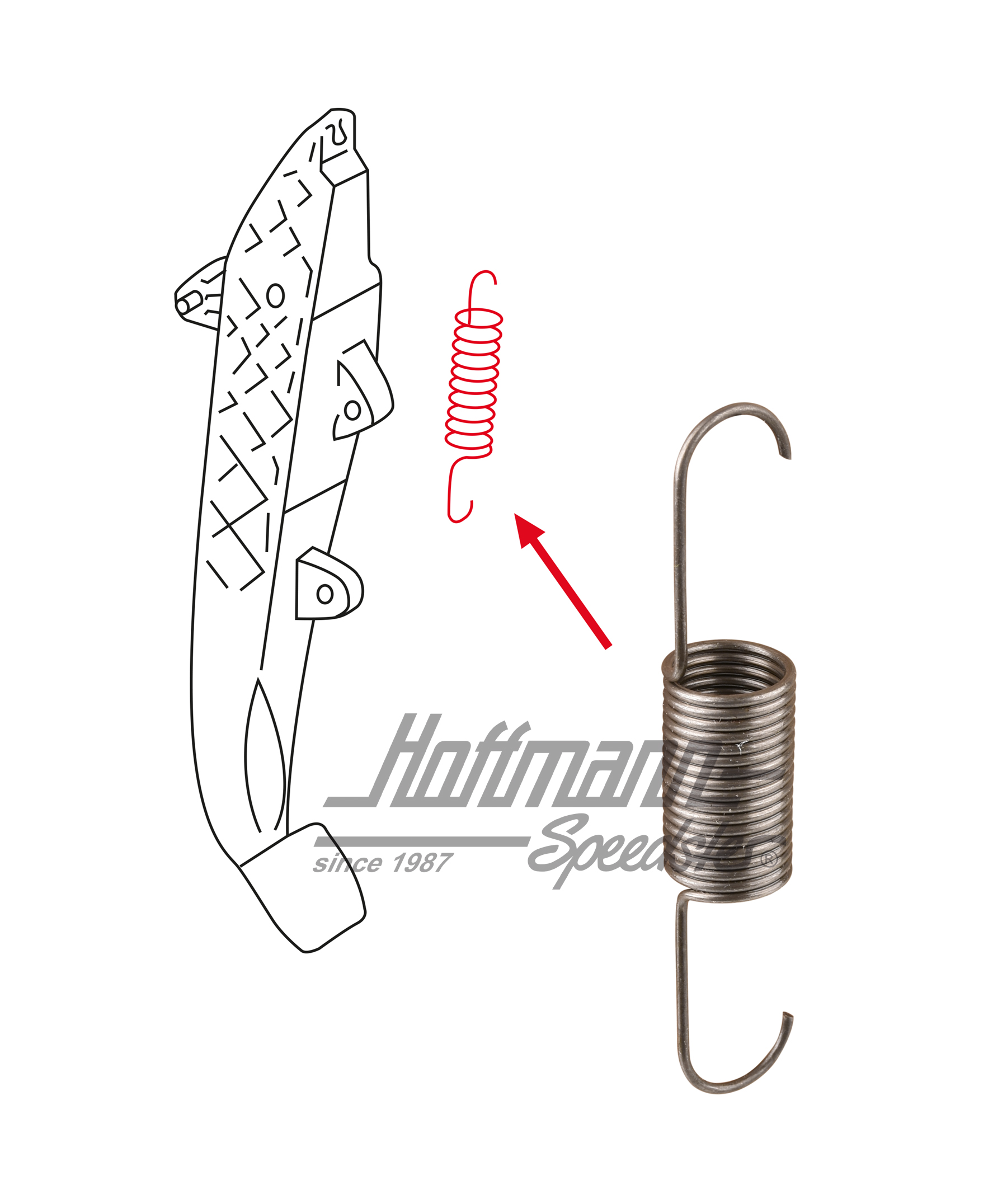 Molla di trazione, pedale frizione, Furgone T4 | 701 721 363 | 407-1040