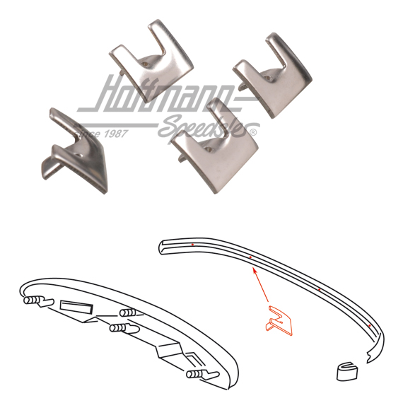 Clip, modanatura / luce di targa | 141 943 195 A | 060-6060-10