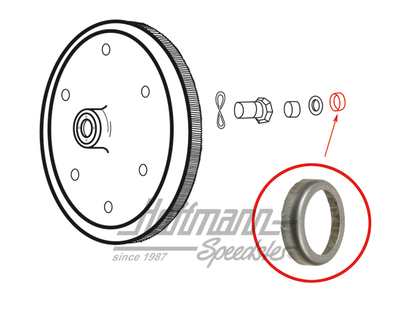 Anello chiusura, cuscinetto a rullini/vite cava | 111 105 315 | 010-0123-08