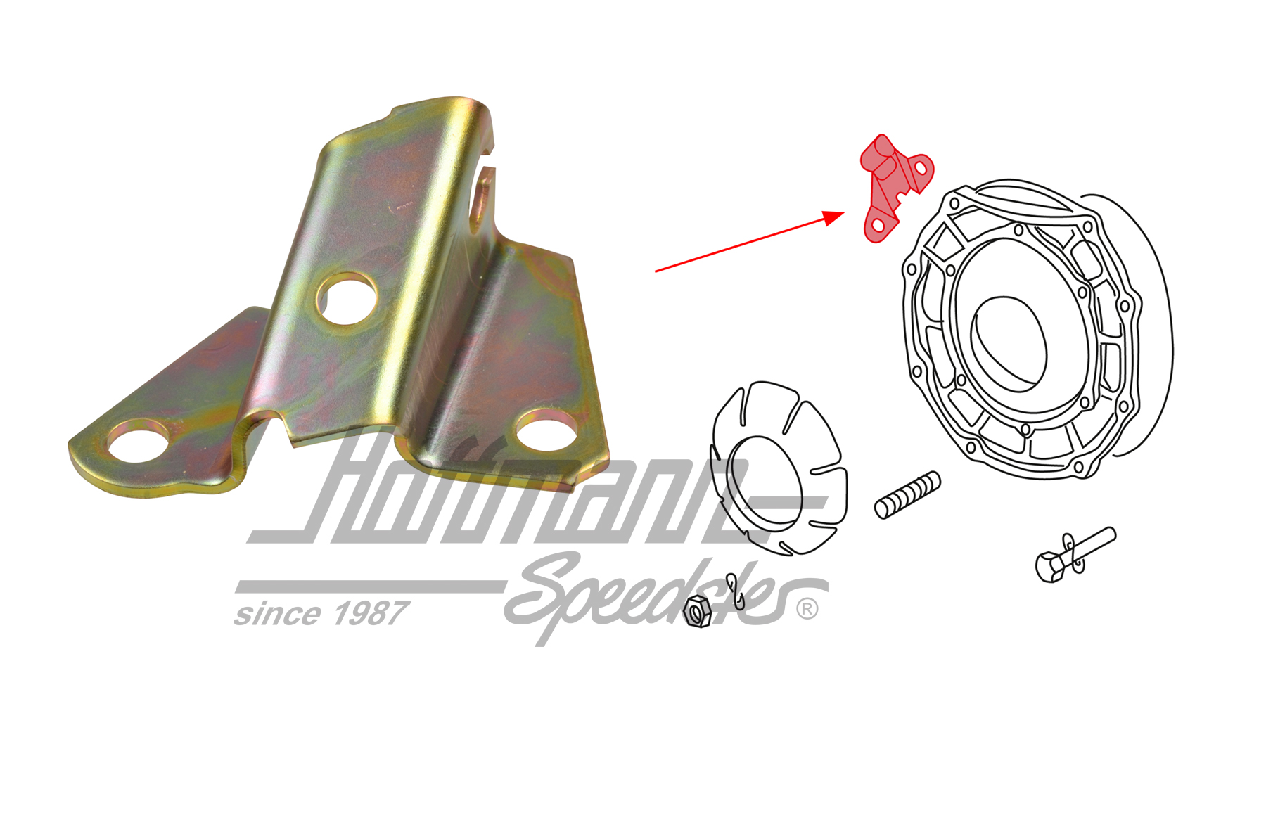Supporto, guida cavo frizione, 74- | 113 301 165 C | 020-4151-09