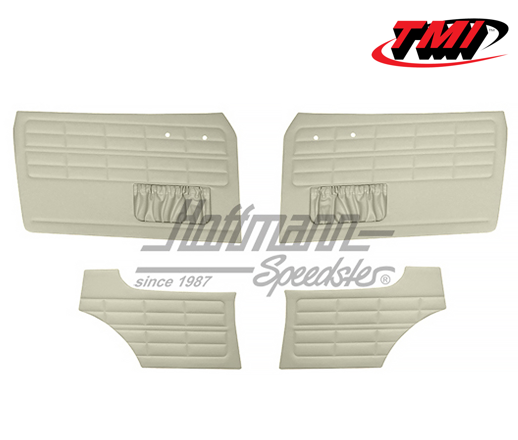 Rivestimento portiera e laterali, Karmann Ghia Coupé, -7.63, bianco vecchio | 10-1524-15 | 066-0010-04