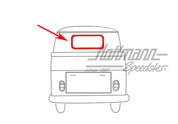 Guarnizione lunotto, Furgone T1,  3.55-7.63 | 211 845 521 A | 089-0063