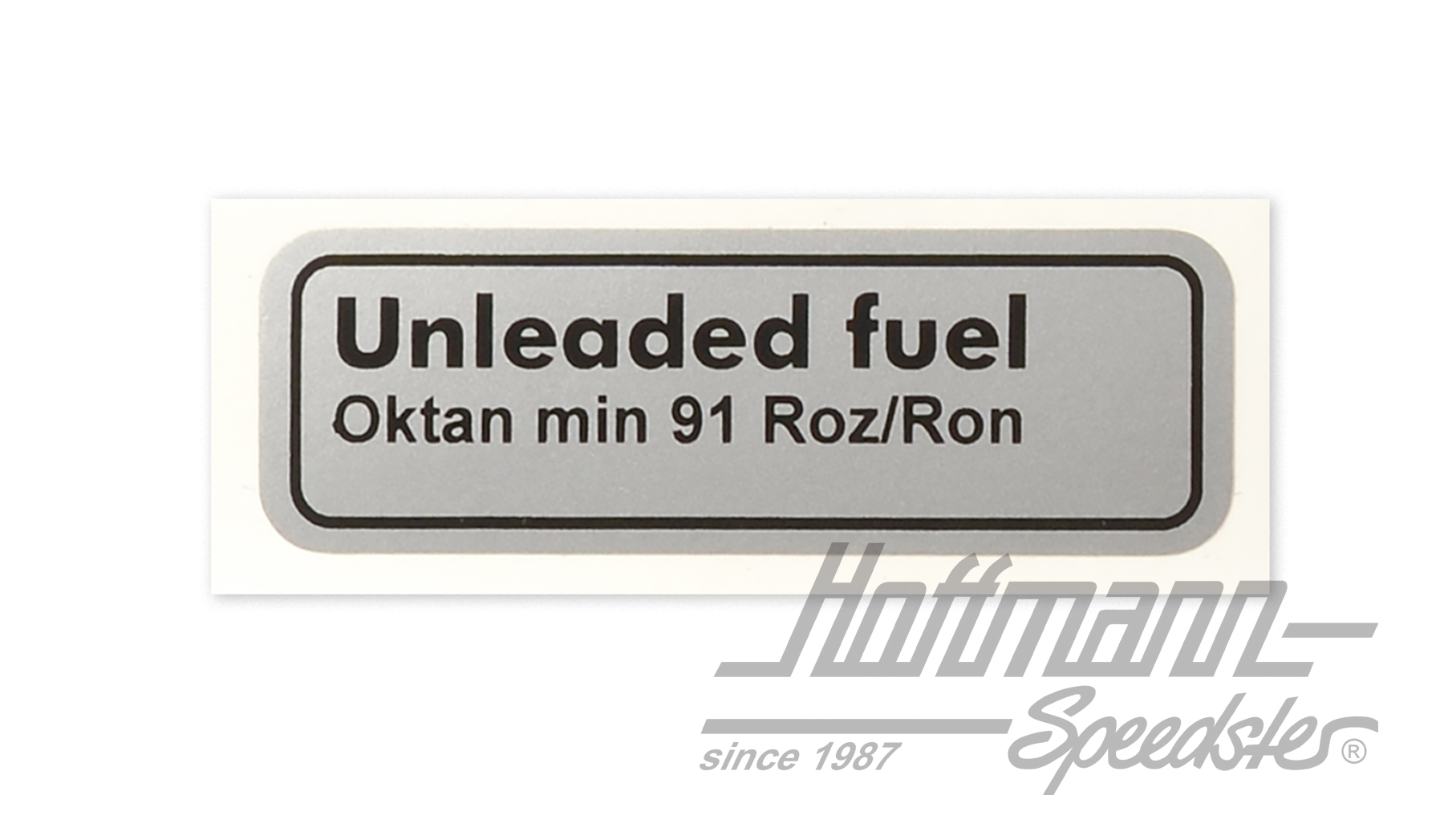 Adesivo "Unleaded fuel Oktan min 91" | 034 010 017 B | 021-0199-81