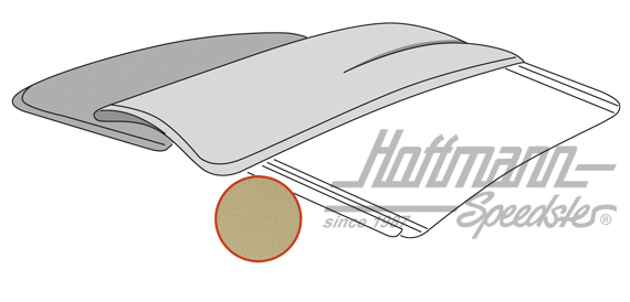 Fodera per tetto pieghevole, 55-56, Sonnenland, beige | --- --- --- | 055-7184-22