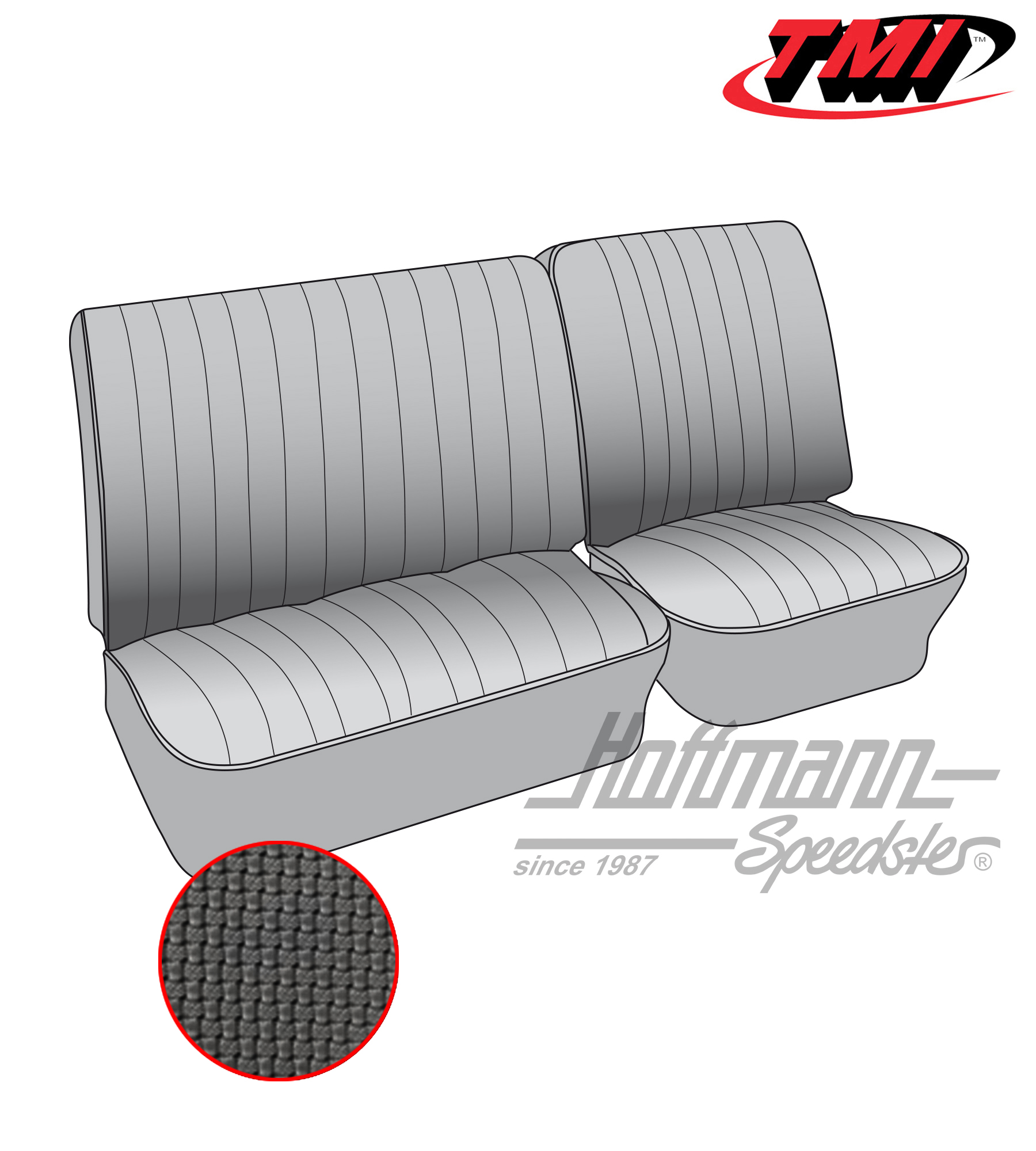 Coprisedile, panca anteriore, 73-76, nero | 43-2117-01 | 098-0633-10