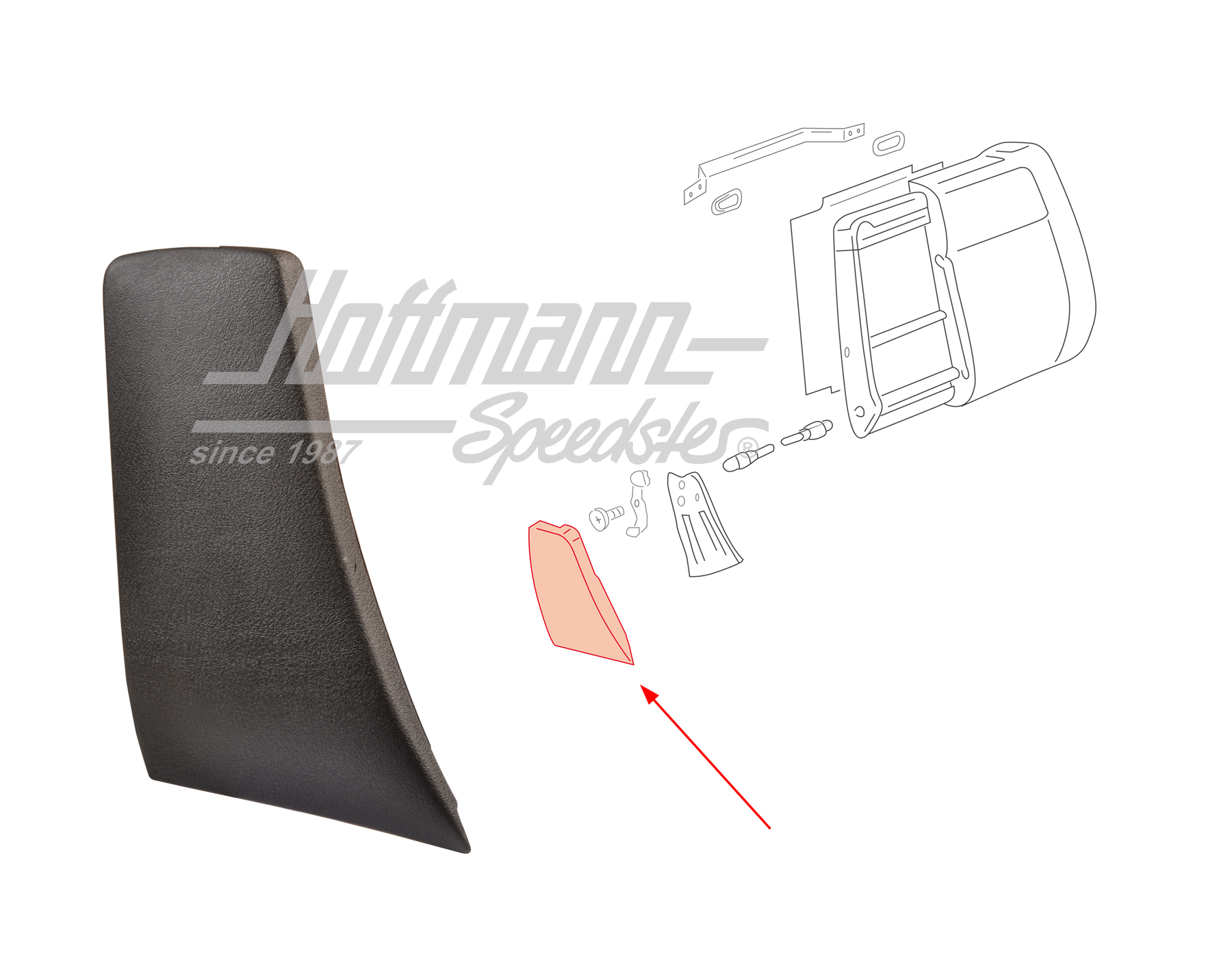 Copertura, regolazione del sedile, panca sedile doppio, anteriore, destra | 701 881 478 A 01C | 408-2290-62