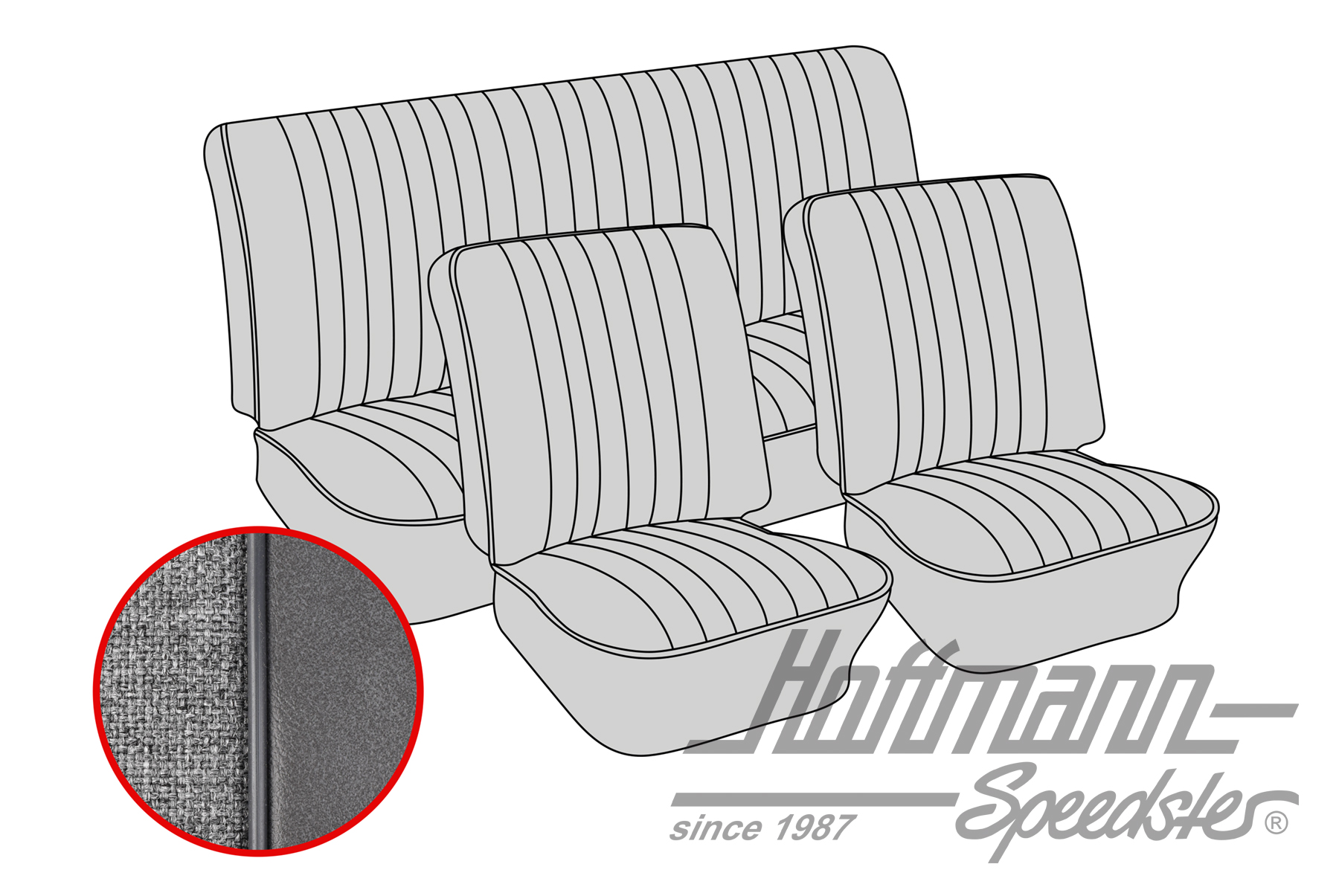 Coprisedili, Berlina, 8.76-, Tweed, grigio scuro | 43-1129-21-71 | 055-5453