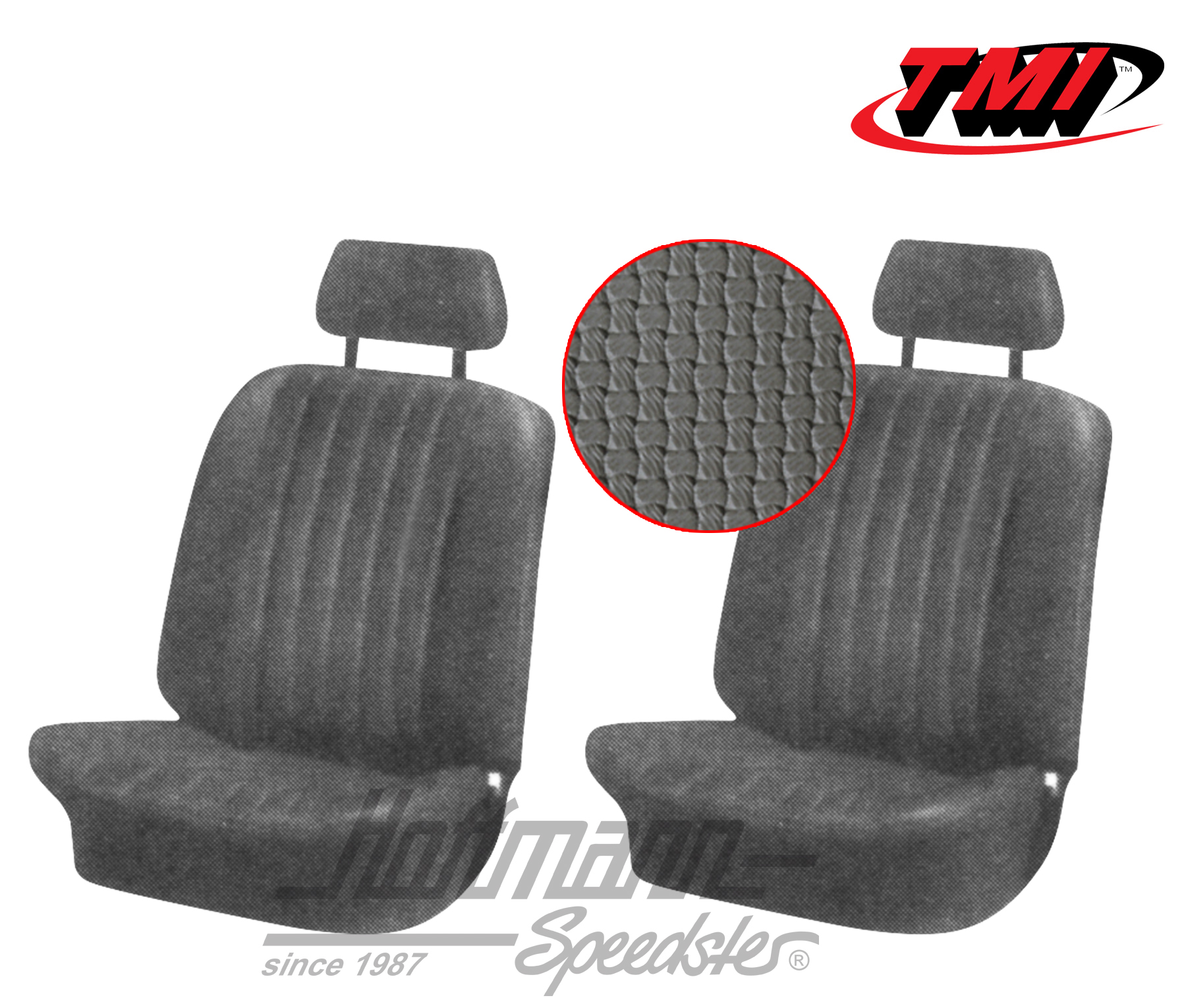 Coprisedile, Karmann Ghia, anteriore, 68-71, grigio | 43-1506-06 | 066-0073-35