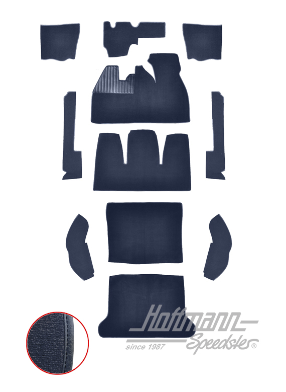 Set tappeti, Maggiolino Berlina, 8.68-7.72, blu |  | 026-5524