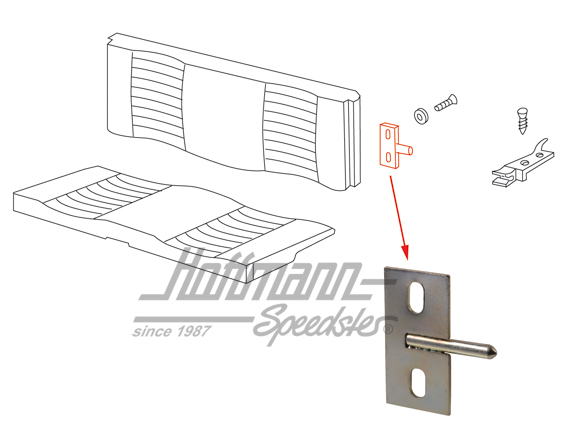 Supporto, schienale sedile posteriore, Cabriolet, 68-74 | 141 885 589 A | 066-1243