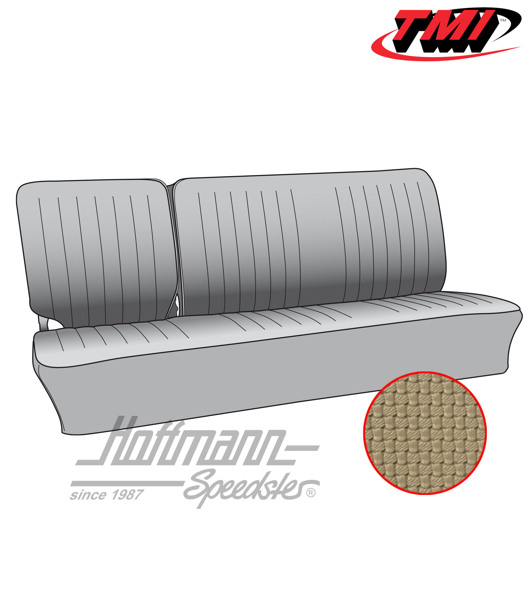 Coprisedile, panca centrale 1/3, 67-73, beige | 43-2129-04 | 098-0653-30