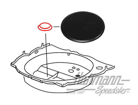 Cappuccio di chiusura, pannello ruota di scorta, Ø136 mm | 411 803 595 | 020-5297-05