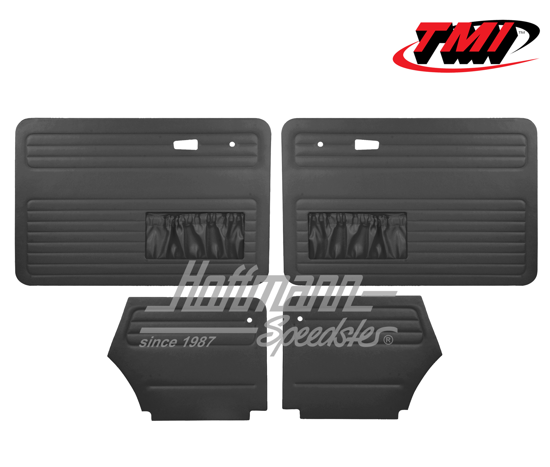 Pannelli per portiera e laterali, Maggiolino Cabriolet, 8.72-, nero | 10-1330-11 | 055-7581