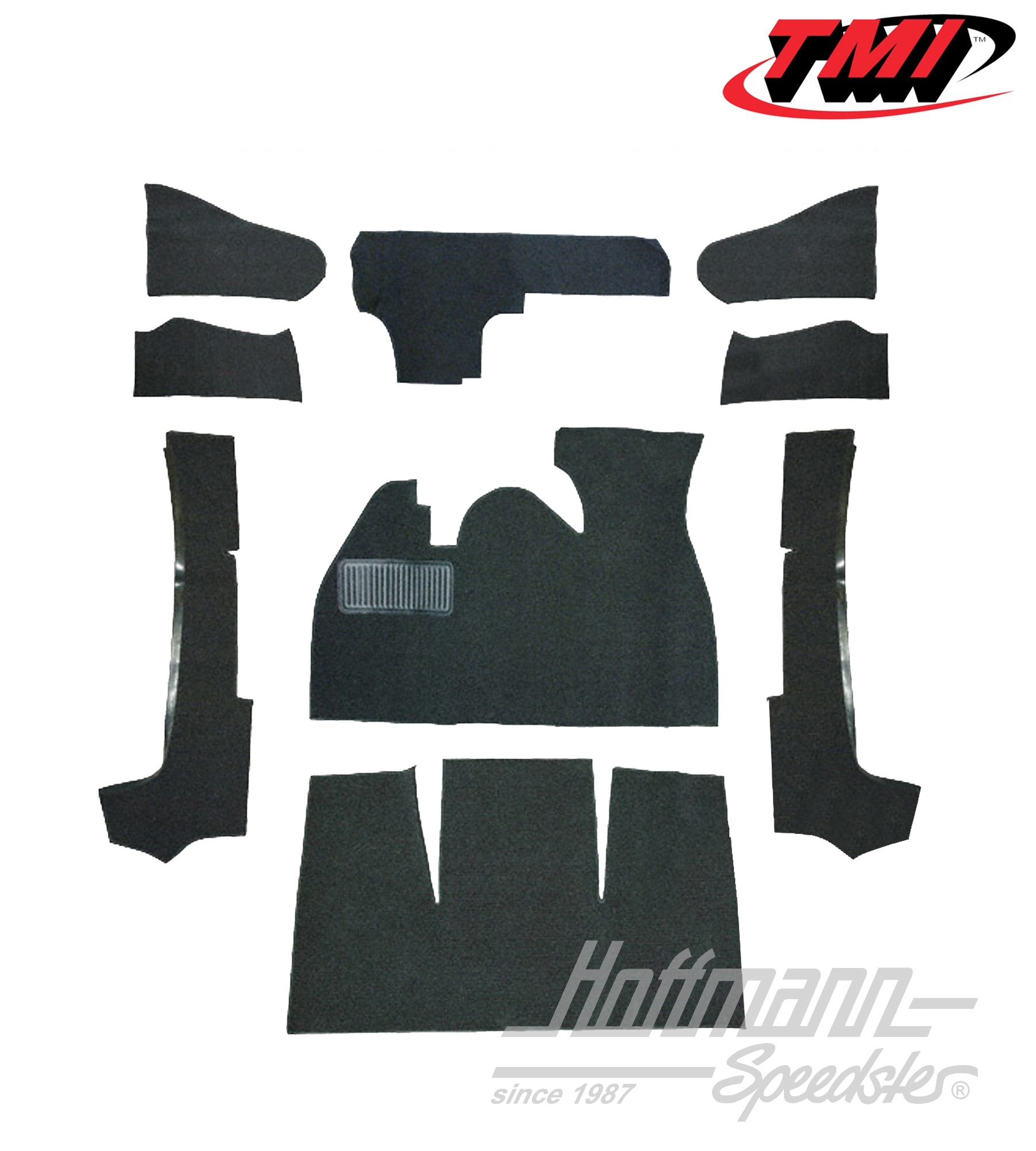 Set tappeti, Cabriolet, velluto, nero, 1302 | 34-F1320-801 | 055-7613