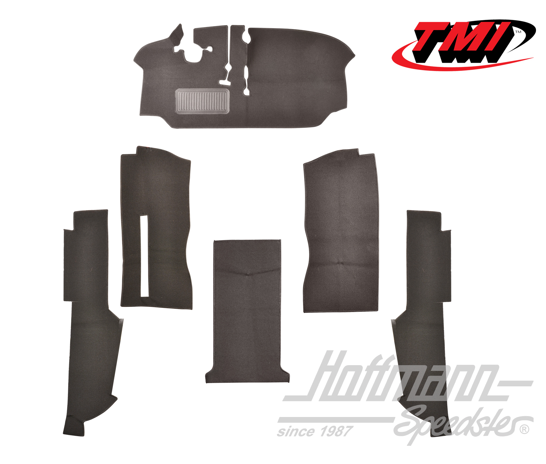 Set tappeti, cabina conduttore,Furgone T2, 8.72-, grigio | 34-F2126-407 | 098-0033