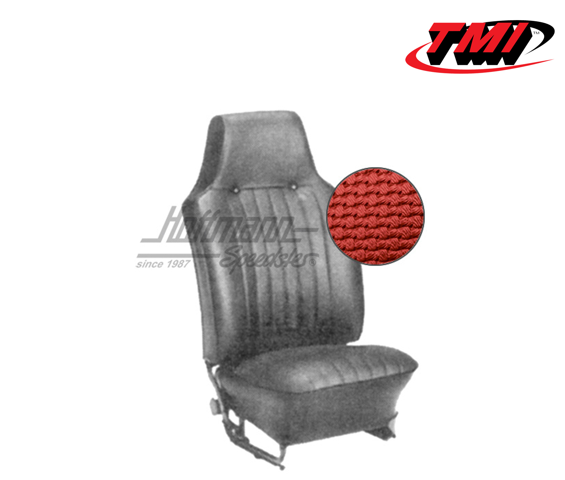 Coprisedili, Cabriolet, 67-69, tessuto di cestino, rosso | 43-1324-07 | 055-6710