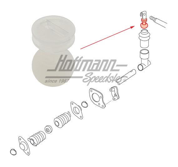 Sfera di plastica, posteriore trasmissione, Furgone T3 | 251 711 131 C | 315-1528