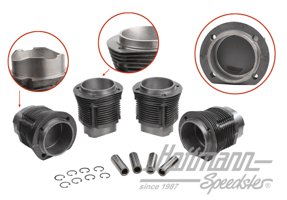 Pistoni + cilindri, 1.5, Porsche 356, 80mm | 008 11 80S | 505-0620