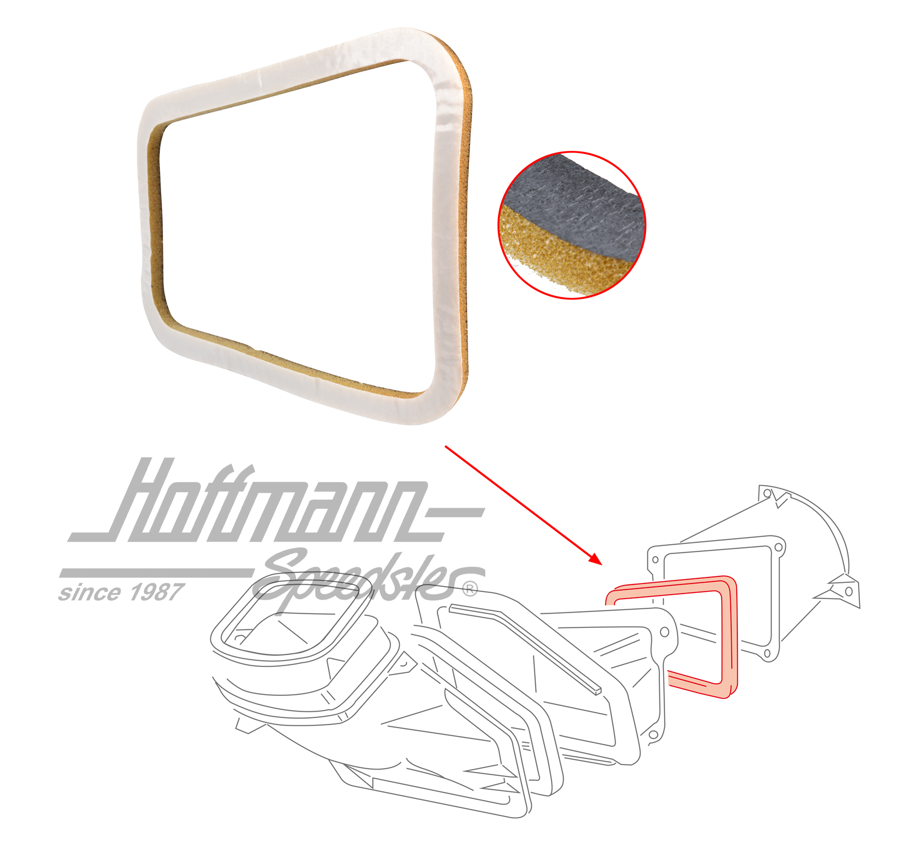 Garnizione, condotto d'aria/motore, Furgone T4 | 701 819 142 | 408-5400-06