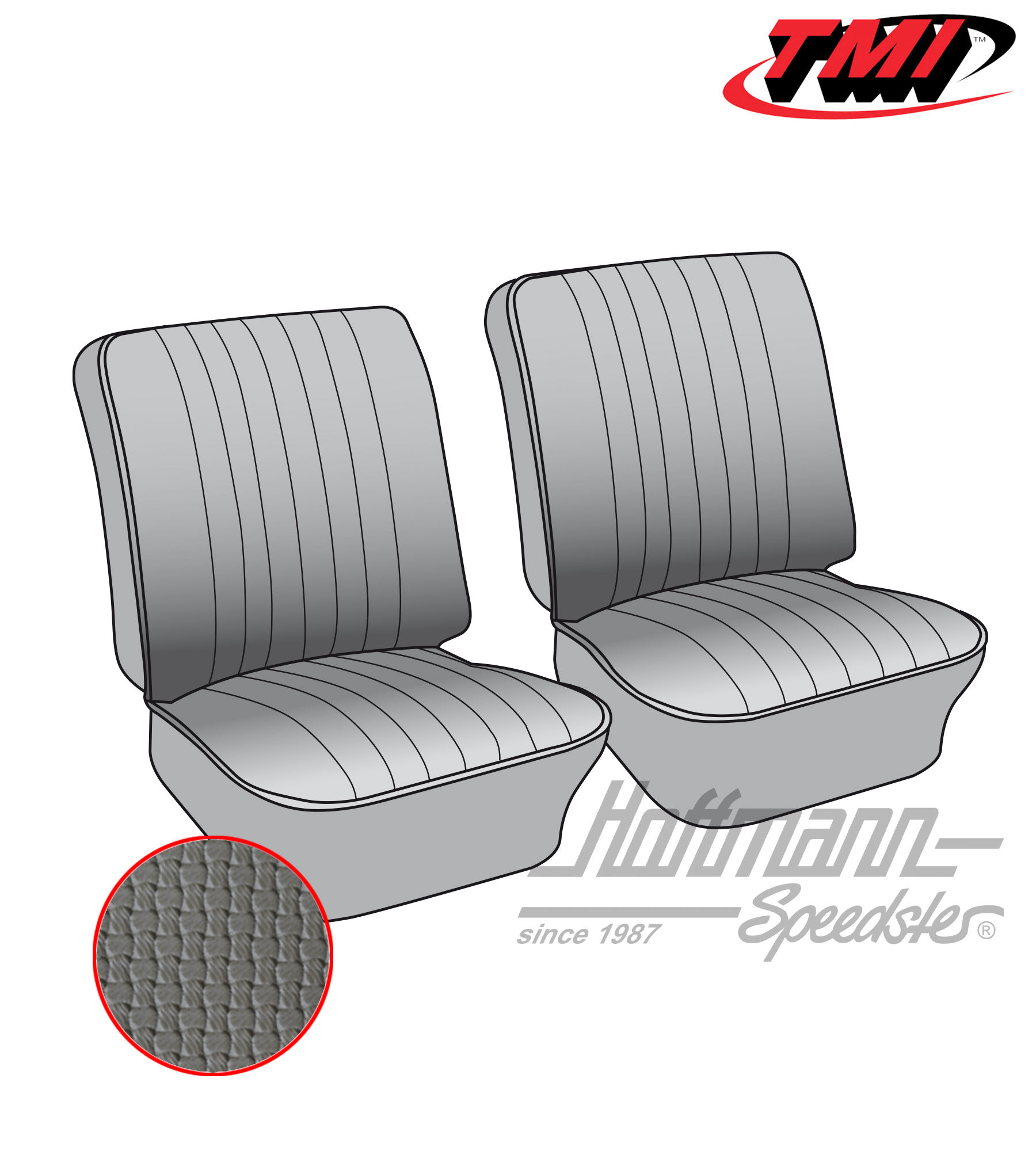 Coprisedile, panca anteriore, 62-67, grigio | 43-2112-06 | 098-0602-35