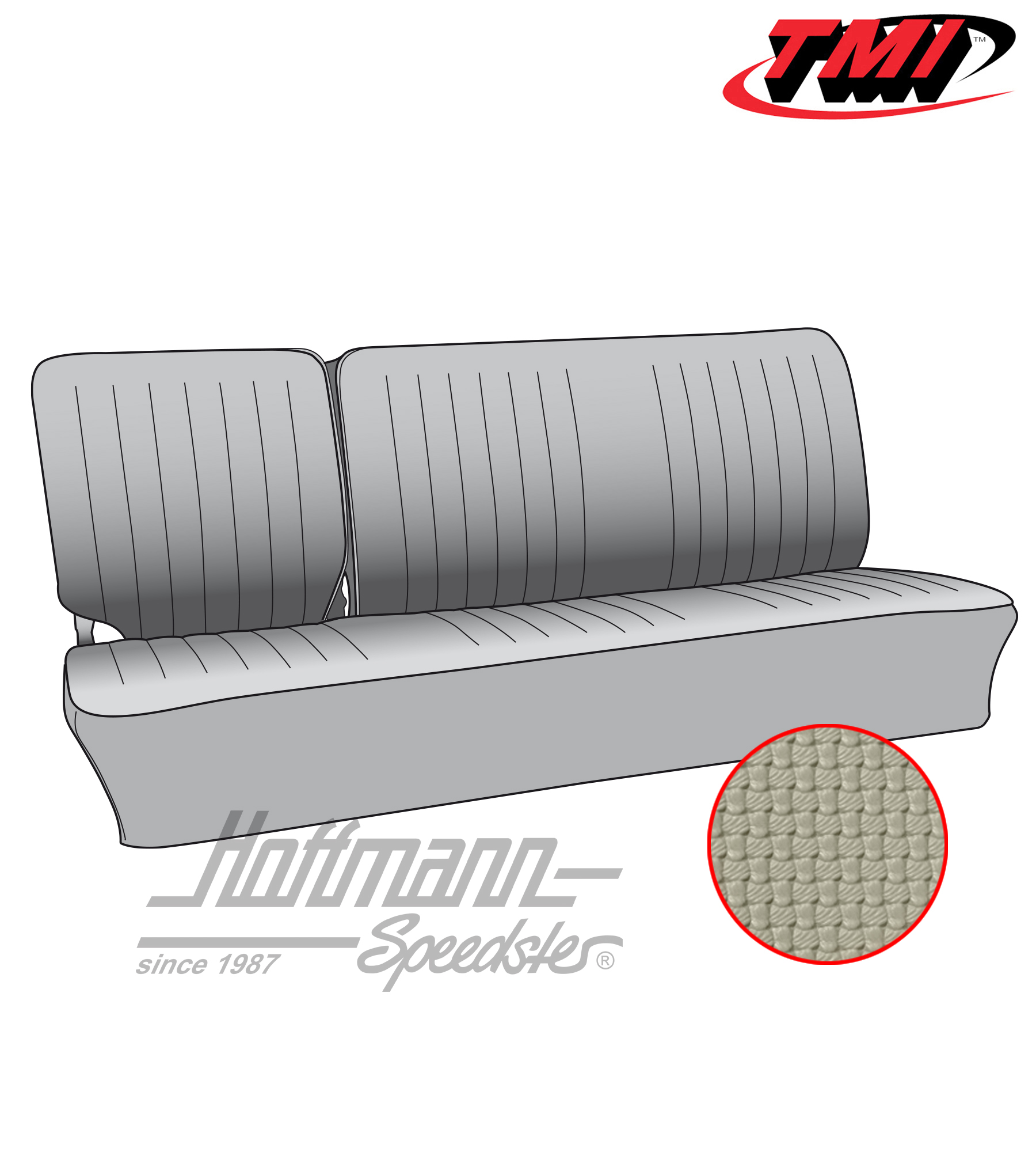 Coprisedile, panca centrale 1/3, 67-73, bianco antico | 43-2129-05 | 098-0653-50