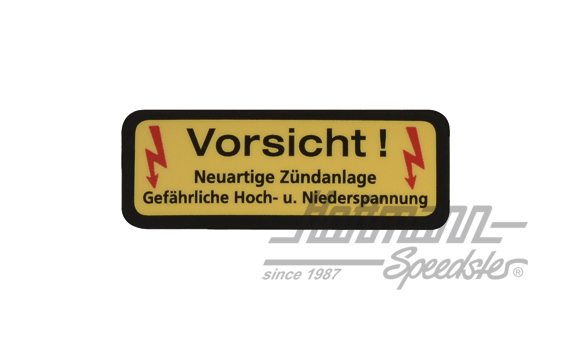 Adesivo "Hochleistungszündspule" (Boina accensione alta prestazione) | 911 701 201 55 | 580-8045