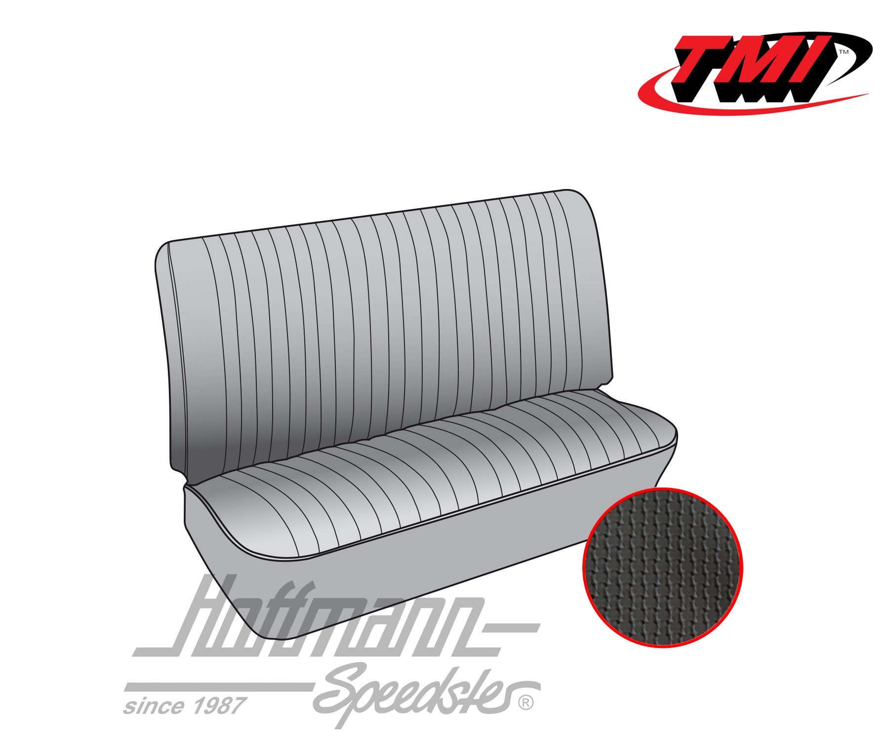Coprisedile, panca centrale, 3/4, 73-79, nero | 43-2123-01 | 098-0659-10
