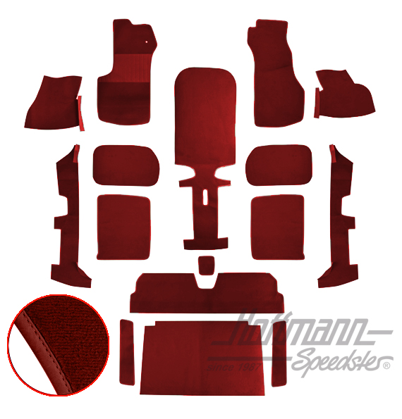 Set tappeti, Golf Cabriolet, 79-93, rosso |  | 180-3010-60