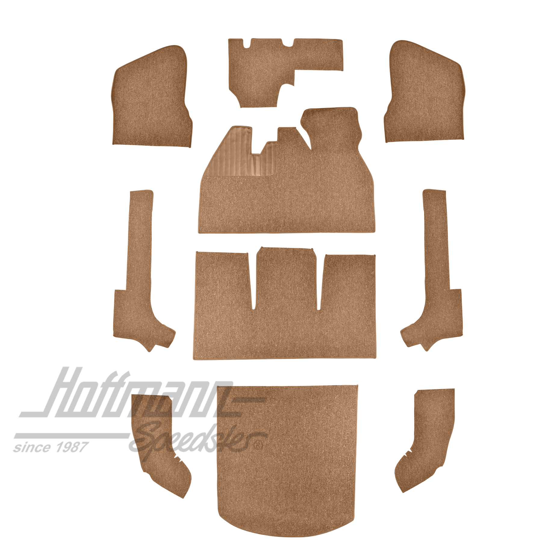 Set tappeti, Cabriolet, 56-64, filato capello, (10), beige |  | 026-5042-05