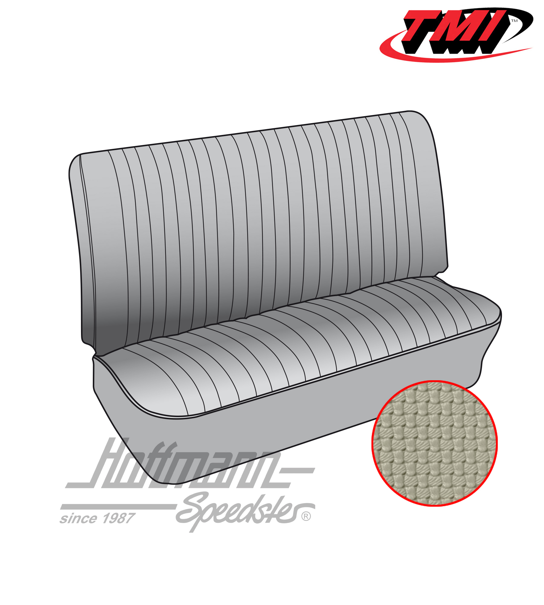 Coprisedile, panca centrale 3/4, 66-67, bianco antico | 43-2137-05 | 098-0665-50