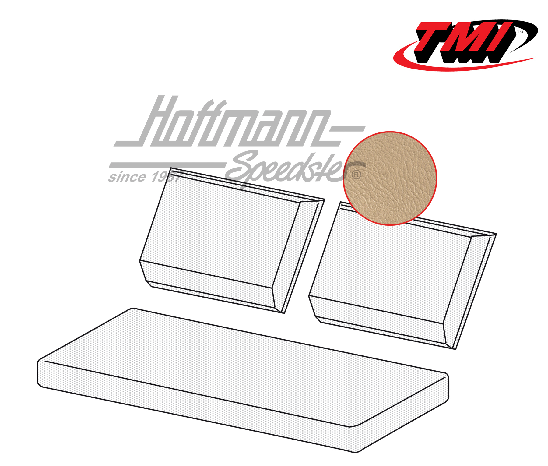 Coprisedile, panca posteriore, Pescaccia, beige (lisci) | 43-1417-14 | 080-5060-14