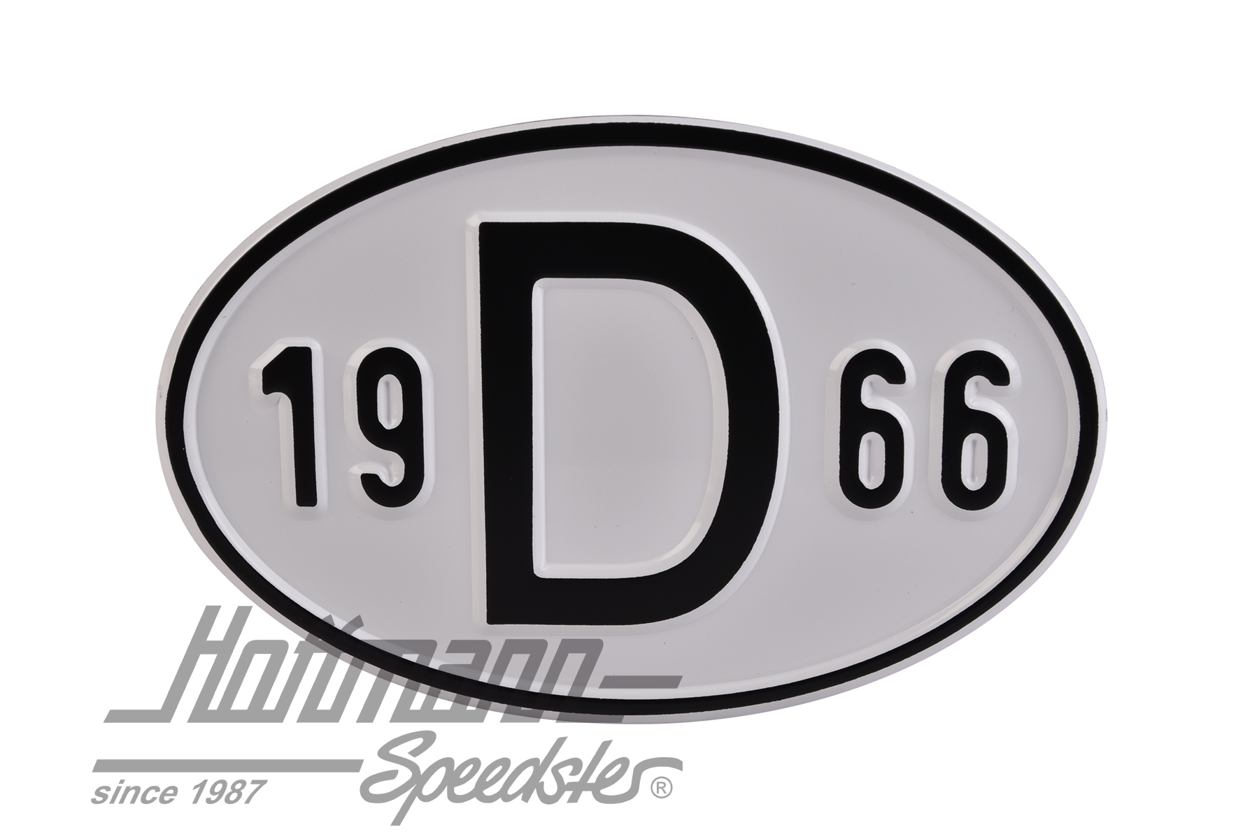 Targa sigla internazionale "D" (Germania), "1966", alluminio |  | 020-2396-66
