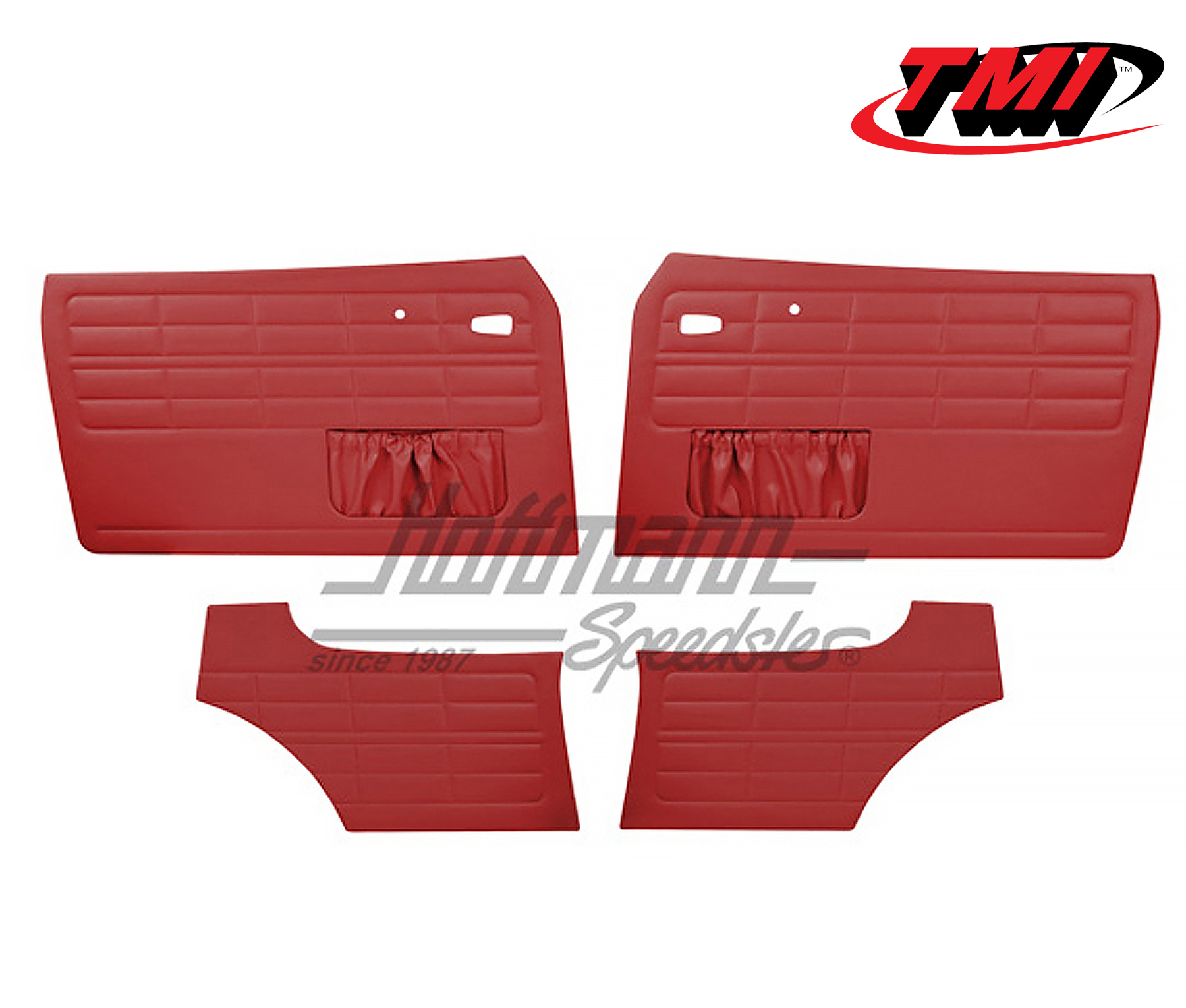 Rivestimento portiera e laterali, Karmann Ghia, Coupé, 8.63-, rosso | 10-1525-17 | 066-0012-06