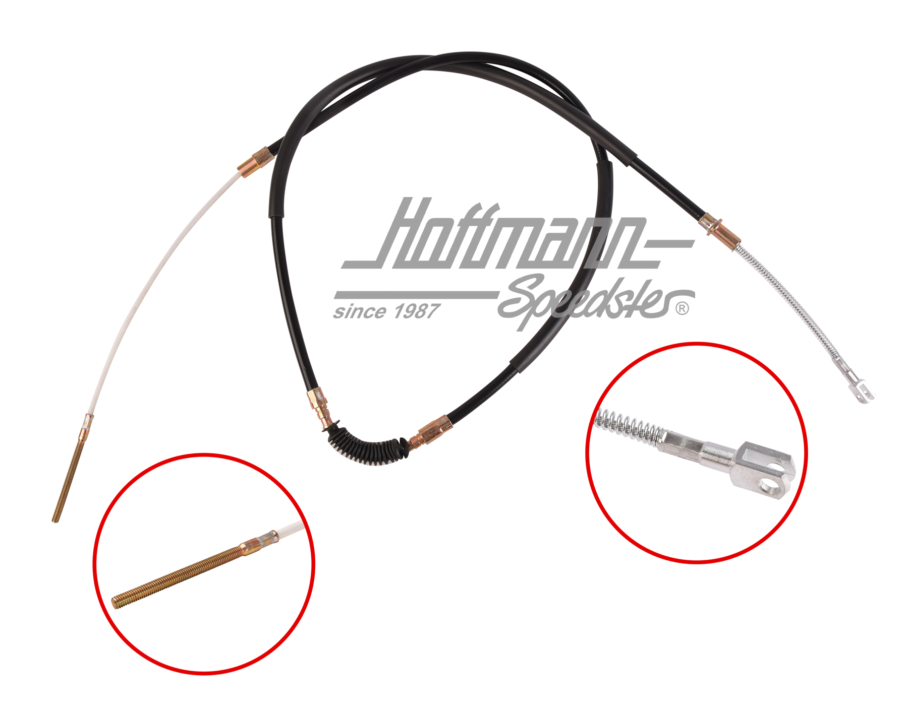 Cavo freno a mano, 924S/944, 968, 85-91, lungo | 951 424 072 02 | 650-6070-22