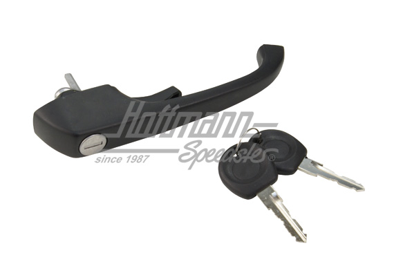 Maniglia portiera, Furgone T2, con serratura, nera | 211 837 205 | 097-1010-05