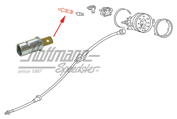 Lampadina, illuminazione tachimetro (metallo) | 111 957 397 | 020-4431