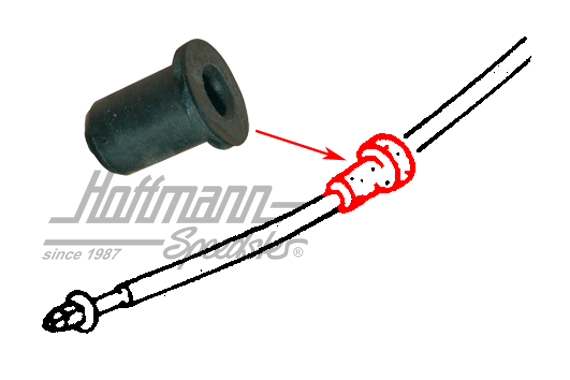 Guarnizione di gomma, cavo tachimetro nel fusello ad asse | 111 957 855 B | 020-5294