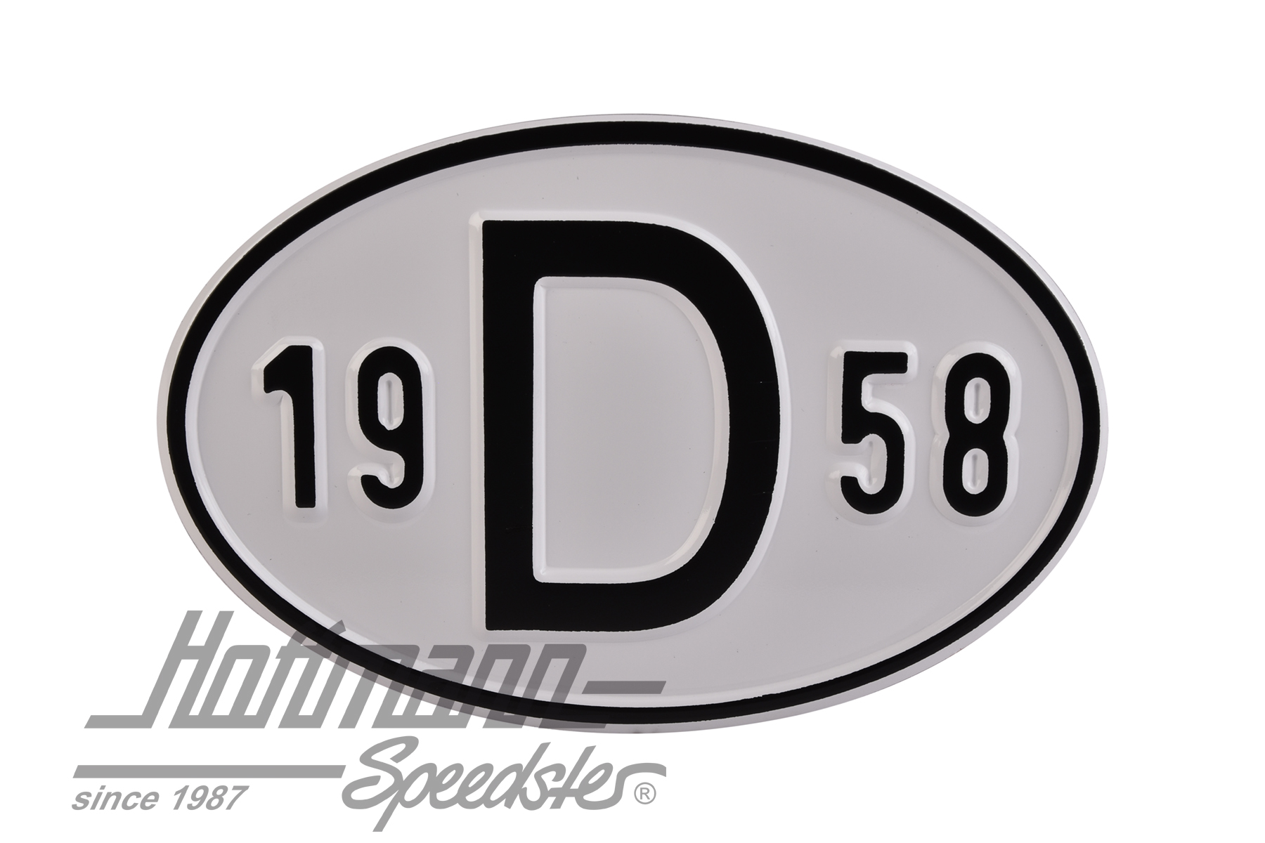 Targa sigla internazionale "D" (Germania), "1958", alluminio |  | 020-2396-58