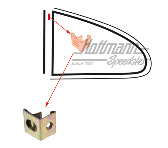 Clip, deflettore, superiore, 71-74 | 143 847 319 A | 060-0416-08