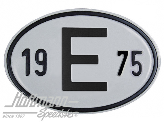 Targa sigla internazionale "E" ( Spagna), "1975", alluminio |  | 020-2403-75