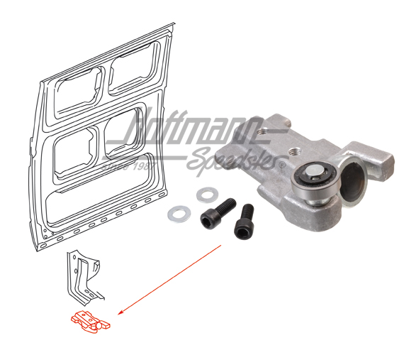 Guida a rulli, porta scorrevole, inferiore, destra | 251 843 406 A | 360-4015-42