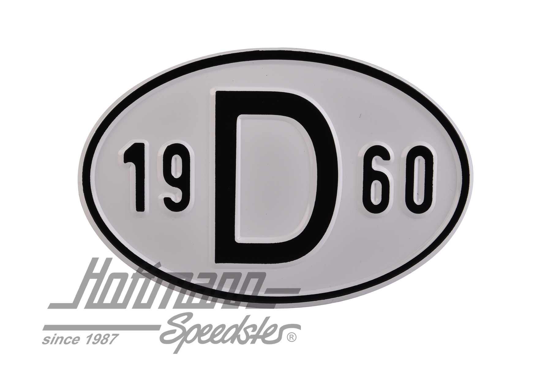 Targa sigla internazionale "D" (Germania), "1960", alluminio |  | 020-2396-60