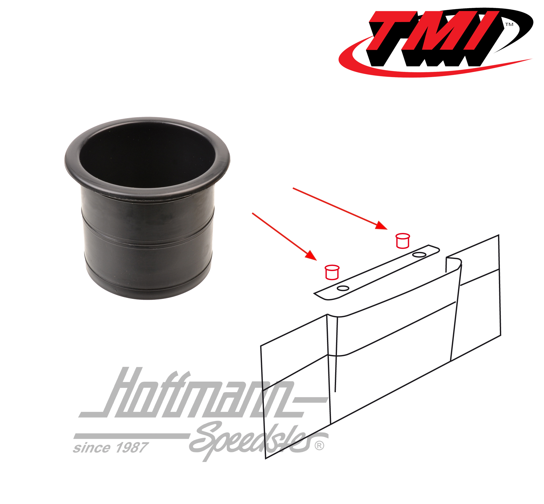 Portabicchiere, pannello schienale panca | Cup-Holder-2.75" | 098-0718