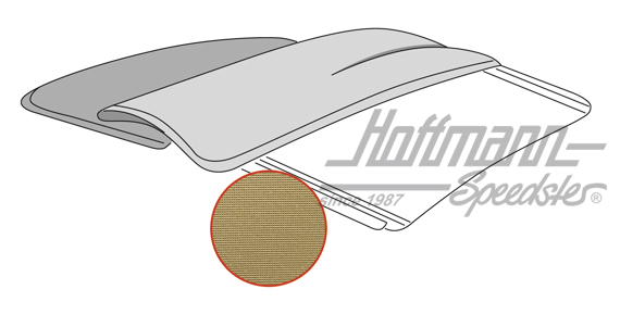 Fodera per tetto pieghevole, 55-56, PVC, beige | --- --- --- | 055-7183-12