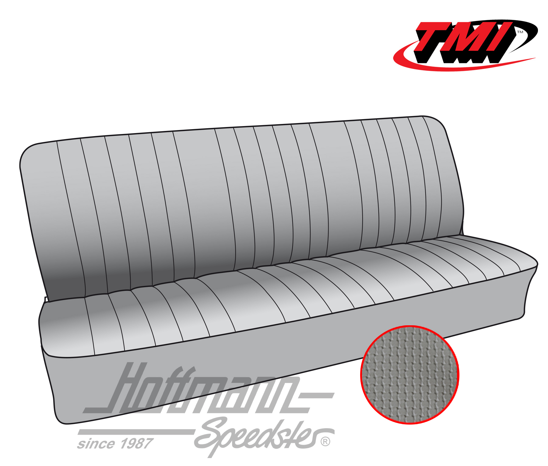 Coprisedile, panca posteriore, 67-73, grigio | 43-2122-06 | 098-0672-35
