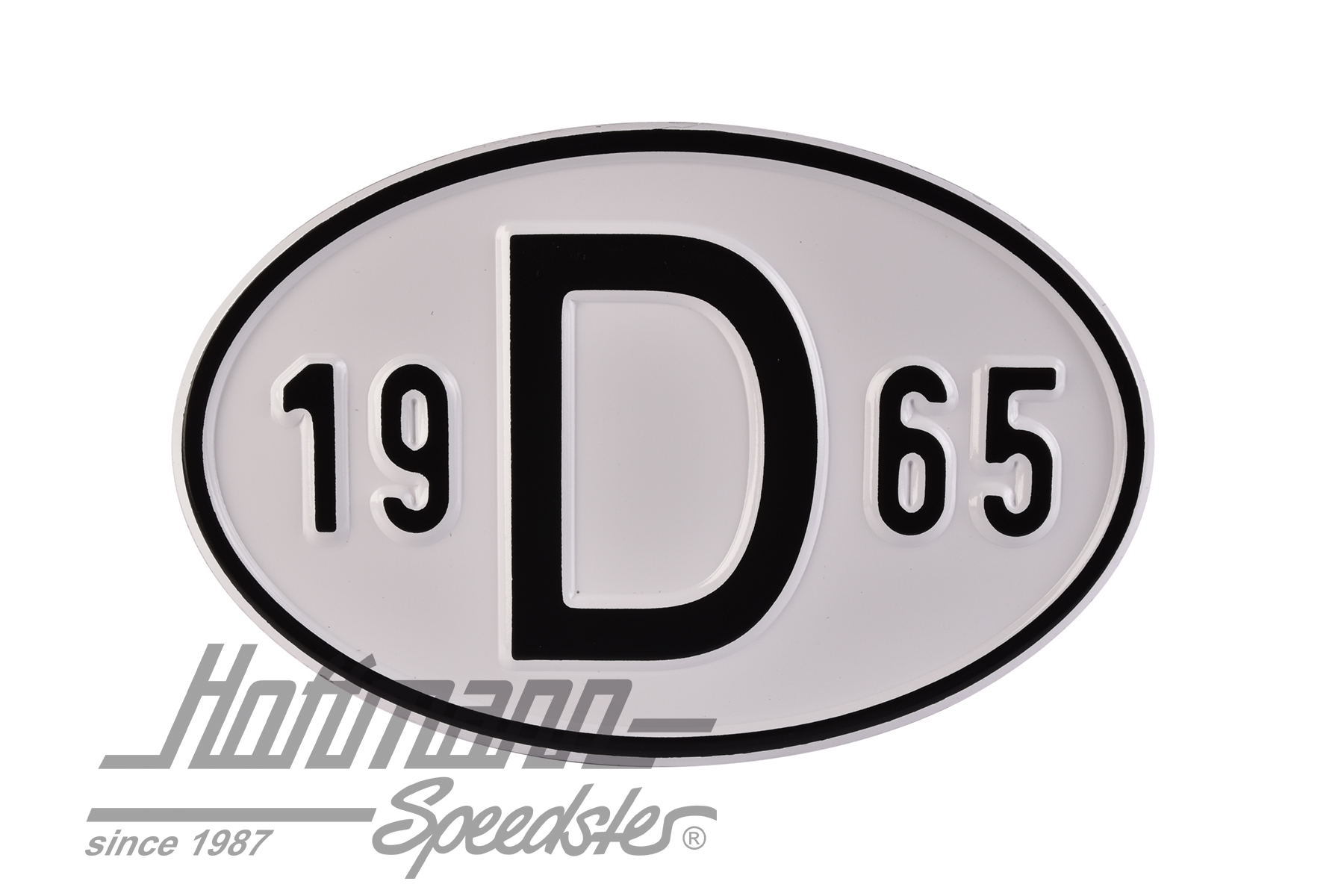 Targa sigla internazionale "D" (Germania), "1965", alluminio |  | 020-2396-65