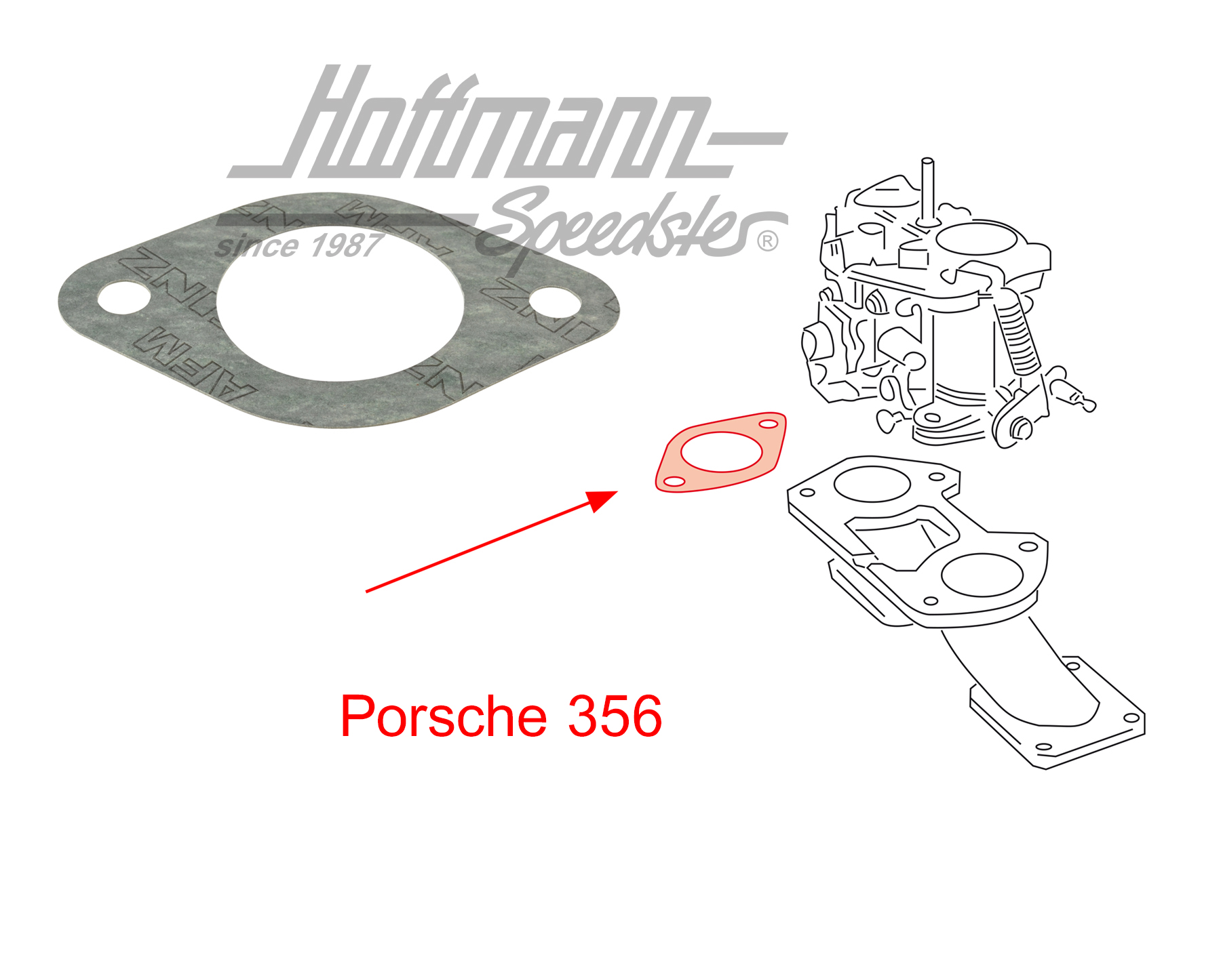 Guarnizione, piede del carburatore, 40 PII-4                                                        